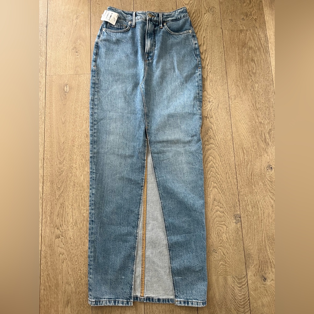 Good American Maxi Denim Skirt
